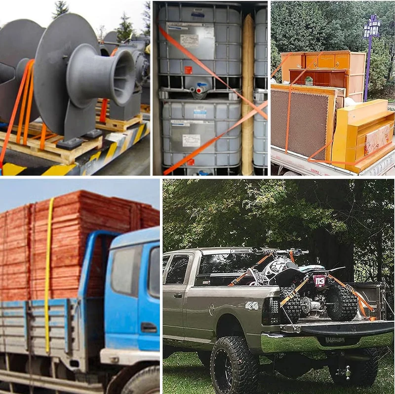 8 Stück Spanngurte mit Ratsche und Haken 2 teilig 3000kg 6m 40mm 3000 daN 3t Ratschengurte TÜV/GS Ze