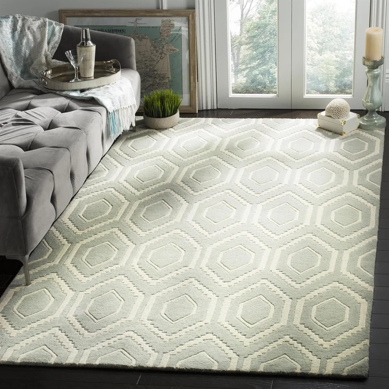 SAFAVIEH Zeitgenössische Teppich für Wohnzimmer, Esszimmer, Schlafzimmer - Chatham Collection, Kurze