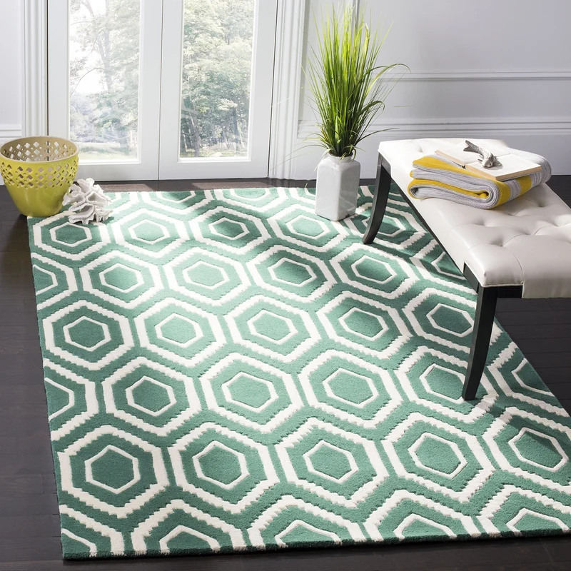 SAFAVIEH Zeitgenössische Teppich für Wohnzimmer, Esszimmer, Schlafzimmer - Chatham Collection, Kurze