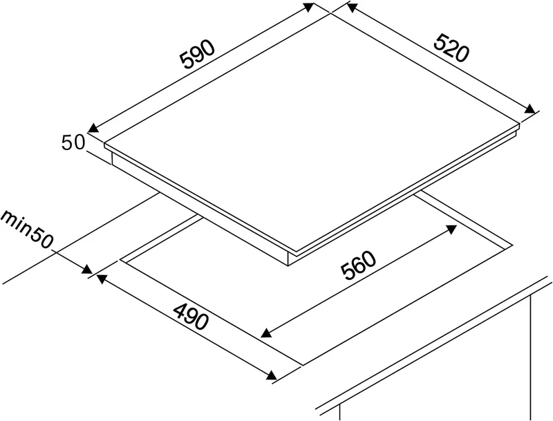 Kochfeld Glaskeramik autark 60 cm 4 Zonen Touch Kochplatte Einbau Respekta