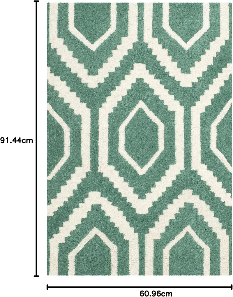 SAFAVIEH Zeitgenössische Teppich für Wohnzimmer, Esszimmer, Schlafzimmer - Chatham Collection, Kurze