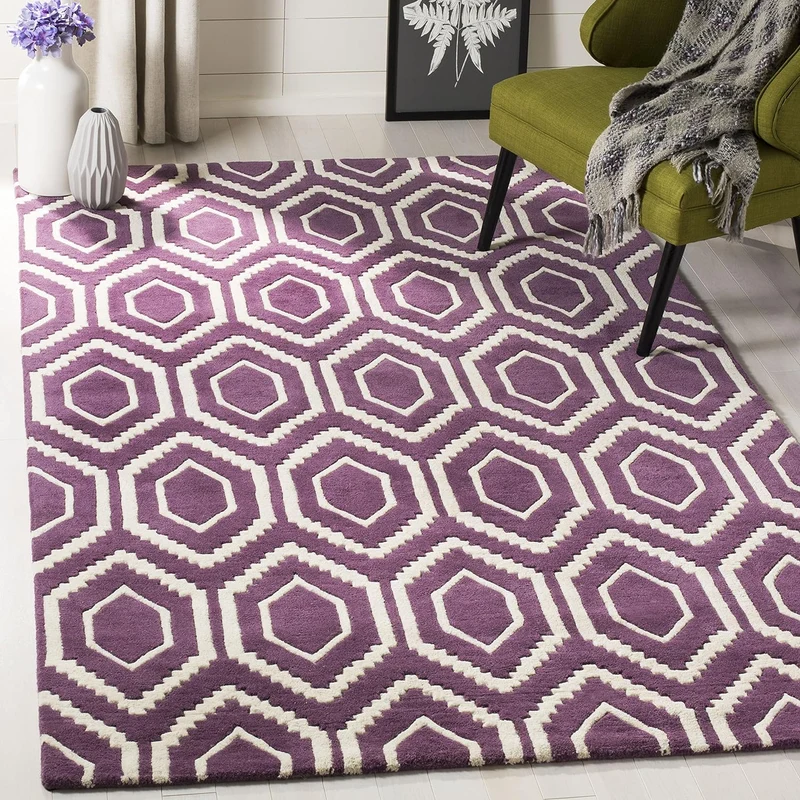 SAFAVIEH Zeitgenössische Teppich für Wohnzimmer, Esszimmer, Schlafzimmer - Chatham Collection, Kurze