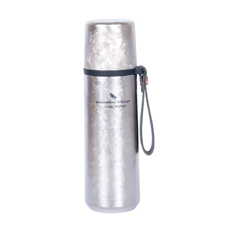 iBasingo 510ml Titan Thermos Flaschen Trinkflasche Isolierflasche Vakuum Flasche Sport Reise Kaffee