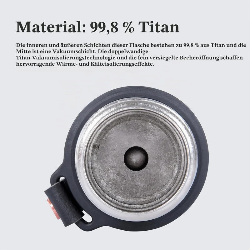 iBasingo 510ml Titan Thermos Flaschen Trinkflasche Isolierflasche Vakuum Flasche Sport Reise Kaffee