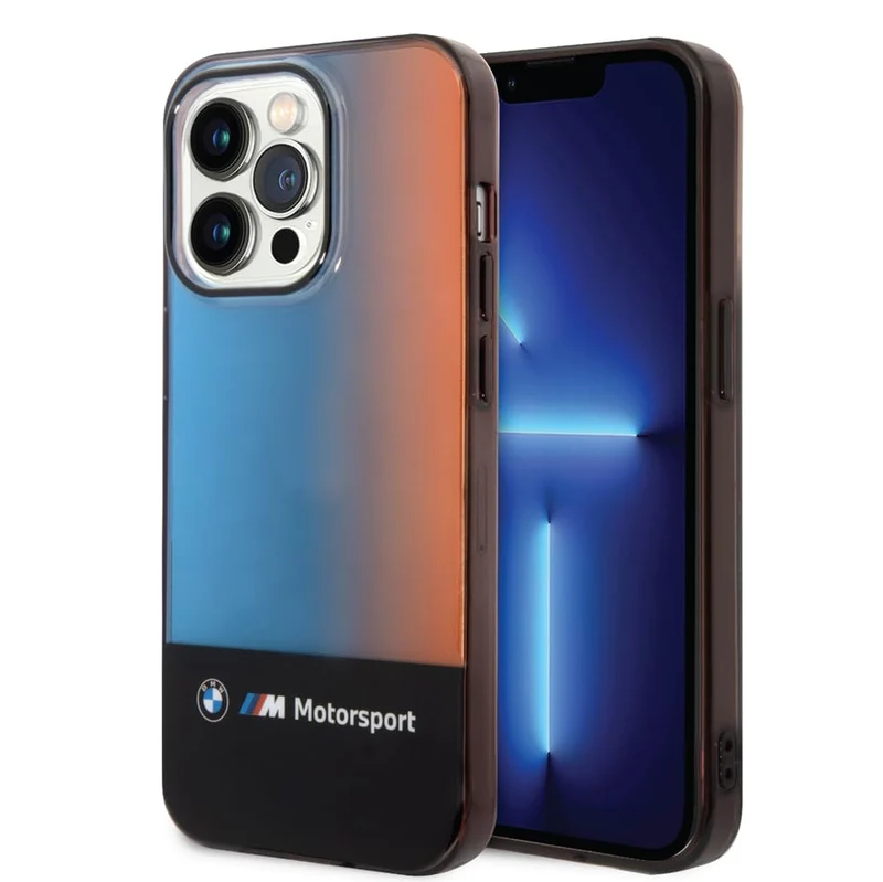 CG MOBILE BMW Handyhülle für iPhone 14 Pro Max in Schwarz IML Mid Fading Tricolor, Anti-Scratch PC/T