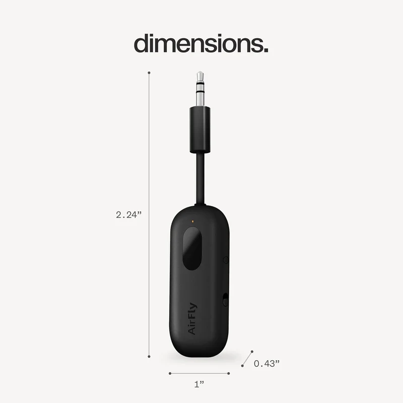 Twelve South AirFly Pro Bluetooth Wireless Audio Transmitter/Receiver für bis zu 2 AirPods/Wireless
