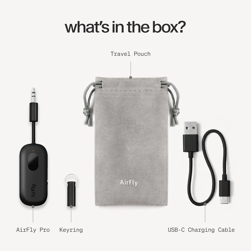 Twelve South AirFly Pro Bluetooth Wireless Audio Transmitter/Receiver für bis zu 2 AirPods/Wireless