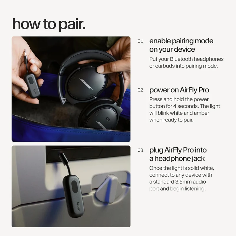 Twelve South AirFly Pro Bluetooth Wireless Audio Transmitter/Receiver für bis zu 2 AirPods/Wireless