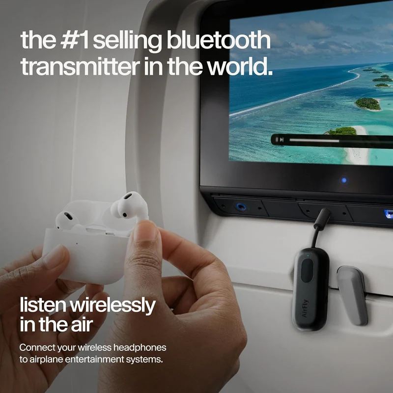 Twelve South AirFly Pro Bluetooth Wireless Audio Transmitter/Receiver für bis zu 2 AirPods/Wireless