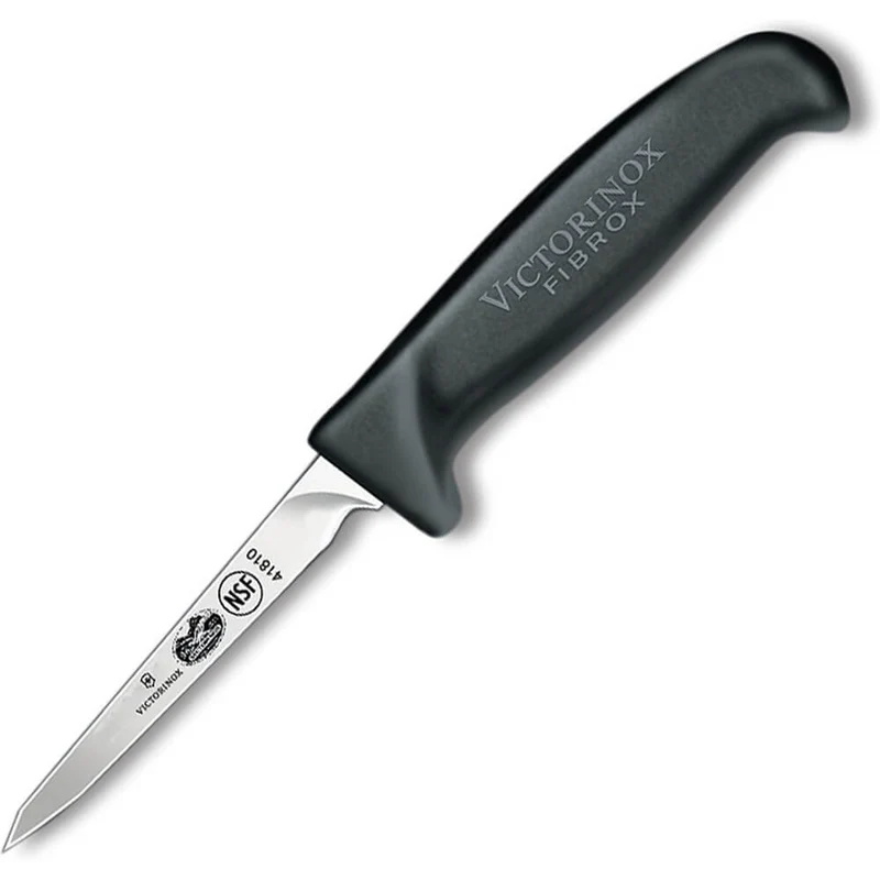Victorinox Fibrox Geflügelmesser, kleiner Griff, 8 cm Klingenlänge, Rostfreier Stahl, Swiss Made, sc