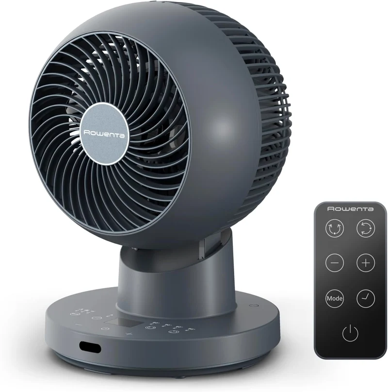 Rowenta Turbo Swift Compact Tischventilator, multidirektionale Schwenkfunktion, bis zu 50% Energieei