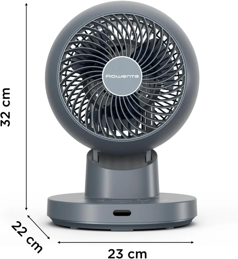 Rowenta Turbo Swift Compact Tischventilator, multidirektionale Schwenkfunktion, bis zu 50% Energieei
