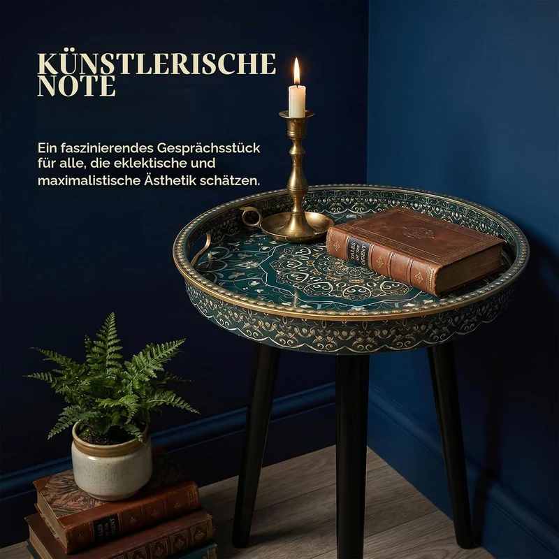 Beistelltisch mit abnehmbarem Tablett – leichter, tragbarer kleiner Beistelltisch für Wohnzimmer, Na