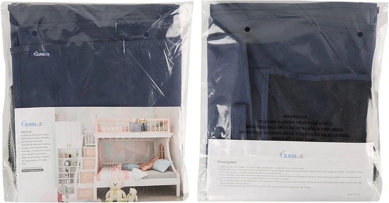 Surblue Bedside Caddy Hängebett Organizer Aufbewahrungstasche Tasche für Etagen-und Krankenhausbette