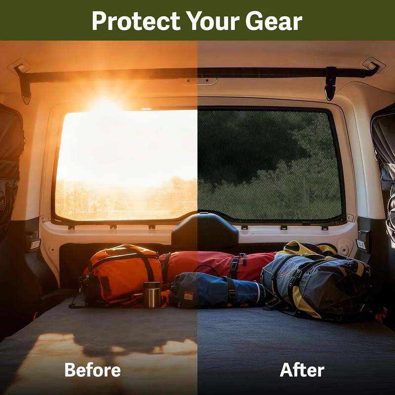 ZATOOTO Sonnenschutz für VW T5 T6 Heckscheibe,Laderaumschutz,Camping für VW für T5 T6, für VW für T5