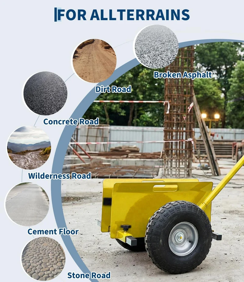 Schwerlast-Plattenroller (Panel Dolly) 300 kg – Trockenbauwagen mit verlängertem Griff, verstellbare