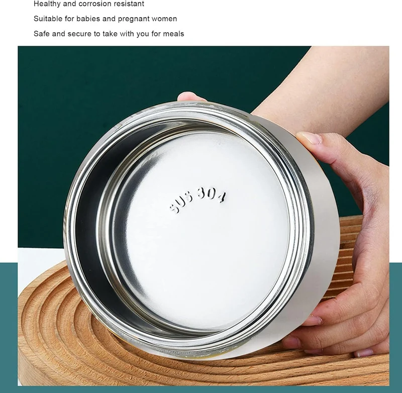 Lunch-Bento-Box,Edelstahl-Isolierung, auslaufsicher, Bento-Lunchbox, 4 Schichten, stapelbar, tragbar