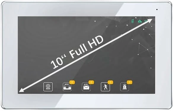 Mathfel 2-Draht Video Türsprechanlage mit RFID – WLAN Monitor, 2MP HD Kamera, 170° Weitwinkel, Türkl