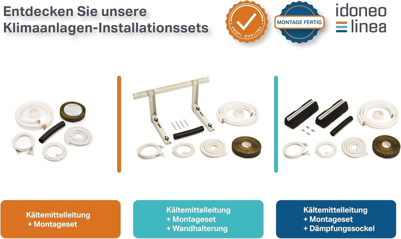 Kältemittelleitung 1/4" + 3/8" 1-25m vorisoliertes Kupfer-Doppelrohr Rolle Kupferrohre Kühlsysteme 9