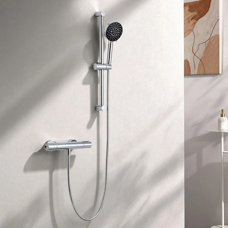 Auralum Duschbrause mit Filter für Hartes Wasser – Hochdruck-Handbrause mit 6 Strahlarten, Wasserspa