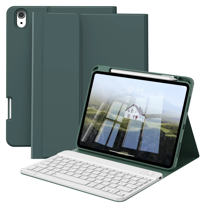 Tastatur hülle für iPad Air 11 Zoll (M4/M3/M2) 2026/2025/2024 Hellgrün, Hellgrün