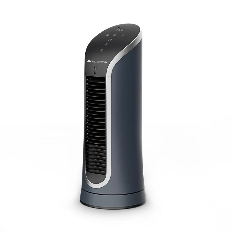 Rowenta Eole Compact Turmventilator, Schwarz, VU6220F0 Turmventilator Tisch - 6 Geschwindigkeitsstuf