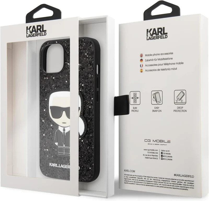 KARL LAGERFELD KLHCP14MGFKPK Hülle für iPhone 14 Plus 6,7" hardcase schwarz/Blac