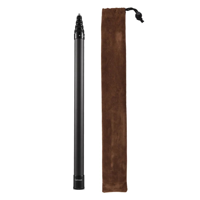 3 Meter Selfie Stick Invisible für Actionkamera, Camnoon Kohlefaser Verstellbare Verlängerung 262G m
