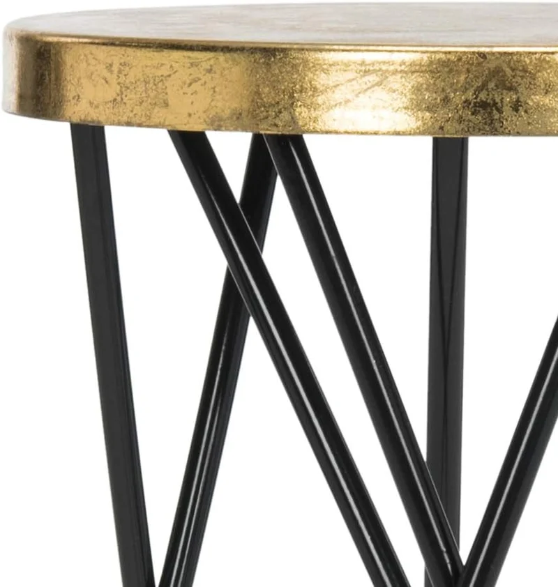 SAFAVIEH Modern Bar & Thekenhocker, Schwarz und Gold Schwarz / Goldfarben, Schwarz / Goldfarben