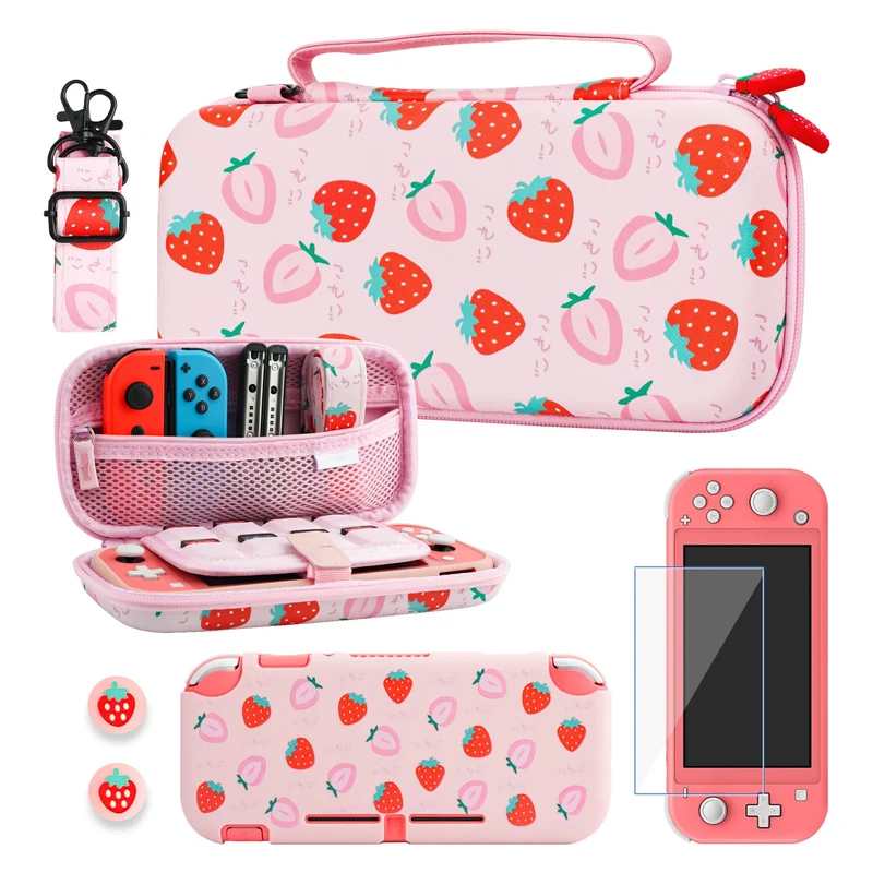 RHOTALL Tragetasche für Nintendo Switch Lite, niedliche Schutzhülle für Switch Lite mit TPU-Schutzhü