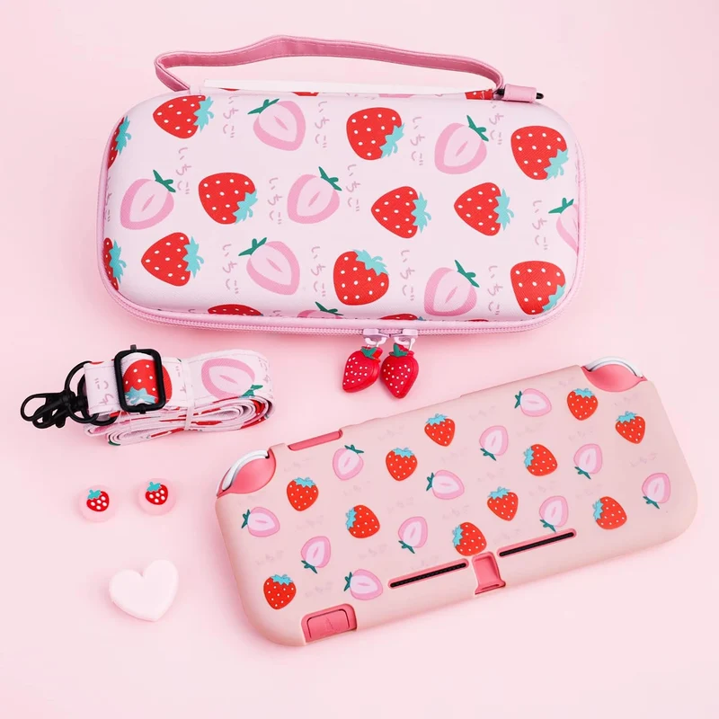 RHOTALL Tragetasche für Nintendo Switch Lite, niedliche Schutzhülle für Switch Lite mit TPU-Schutzhü