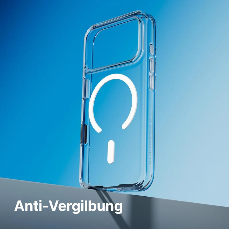 RhinoShield Clear Case kompatibel mit MagSafe für [iPhone 14 Pro]|Überragende Magnetstärke, Vergilbu