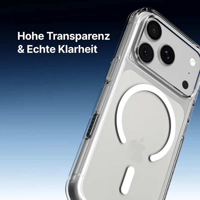 RhinoShield Clear Case kompatibel mit MagSafe für [iPhone 14 Pro]|Überragende Magnetstärke, Vergilbu