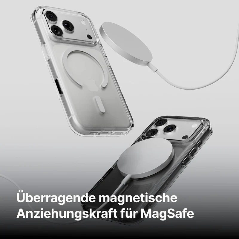 RhinoShield Clear Case kompatibel mit MagSafe für [iPhone 14 Pro]|Überragende Magnetstärke, Vergilbu