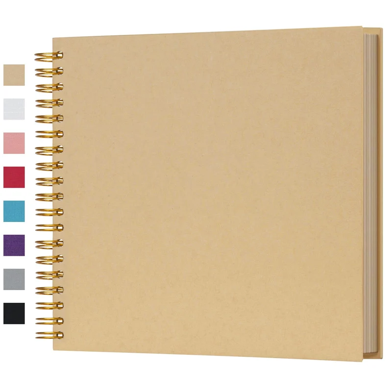 DIY Scrapbook Fotoalbum Hardcover Kraft blanko Seite Hochzeit Jubiläum Fotoalbum Familie Scrapbook 1
