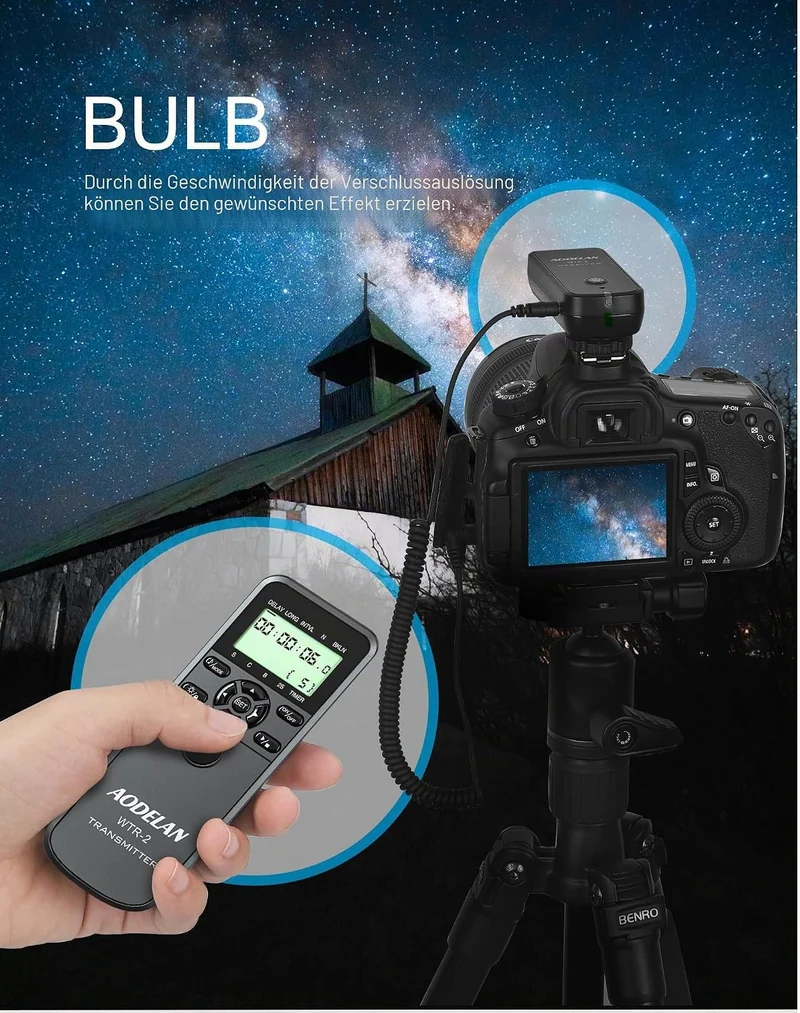 AODELAN Kompatibel für Nikon Kabellose Timer-Fernbedienung, Intervalometer-Fernauslöser für Nikon Z9
