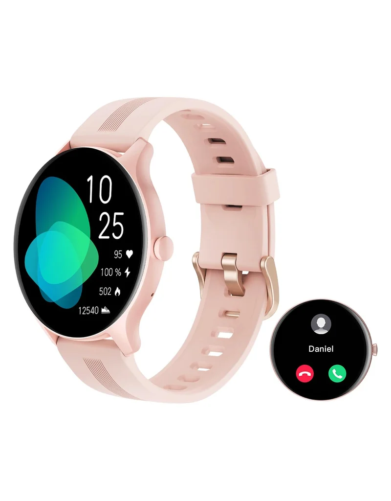 HUAKUA Smartwatch mit Telefonfunktion, für Damen Herren mit Bluetooth Anrufe Fitnessuhr mit SpO2-Übe