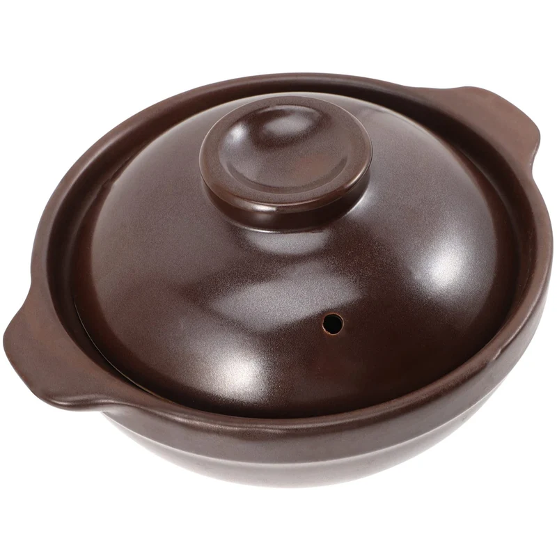 DOITOOL Auflauf Tontopf Kochtöpfe Ton Mit Deckel Reistöpfe Steingut Traditioneller Vintage-Auflauf F