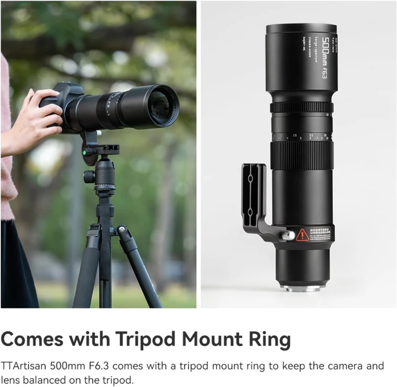TTARTISAN 500 mm F/6.3 Teleobjektiv für L-Mount, Vollbild, manueller Fokus, Prime-Superteleobjektiv,