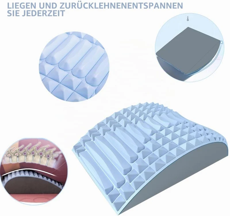 Jiahuade Lendenwirbelkissen Stützen Eva,Lendenkissen Orthopädisch,Nacken und Rückendehner,Rücken Sch