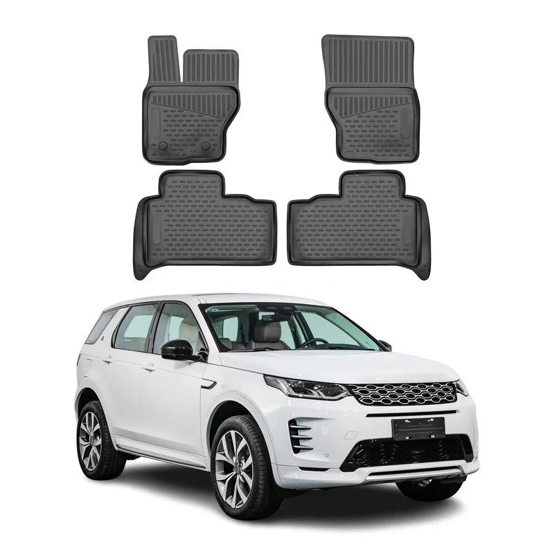 OMAC Fussmatten für Land Rover Discovery L319 2004-2009 TPE 4X Schwarz Discovery L319 2004-2009 Fuss