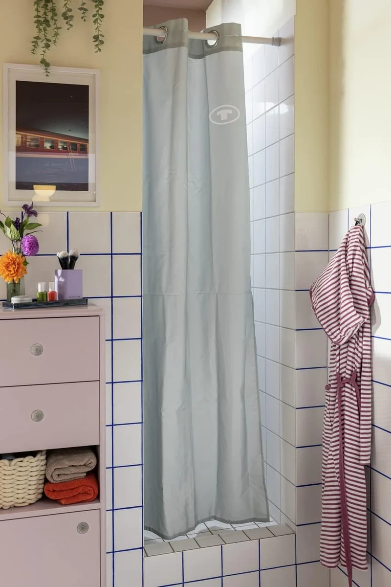 TOM TAILOR Duschvorhang, waschbarer Vorhang für Dusche und Badewanne, schimmelresistent und wasserab