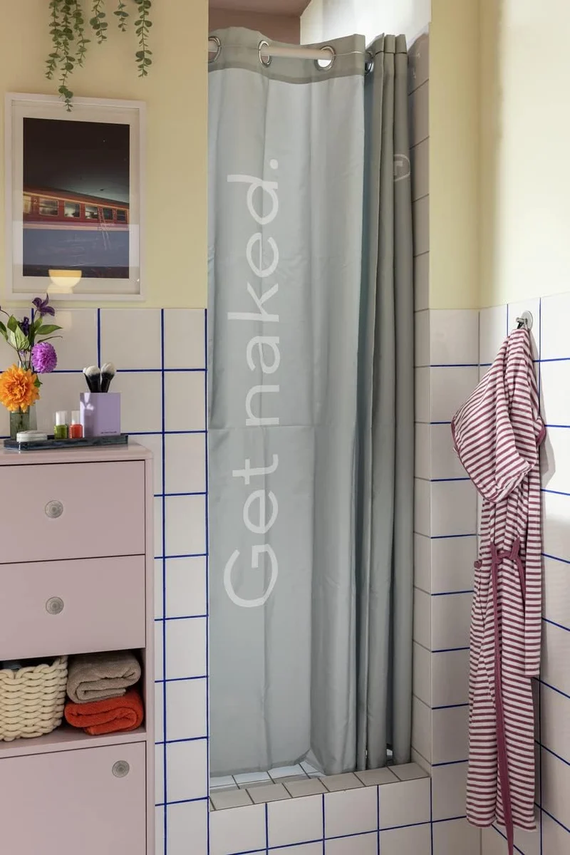 TOM TAILOR Duschvorhang, waschbarer Vorhang für Dusche und Badewanne, schimmelresistent und wasserab
