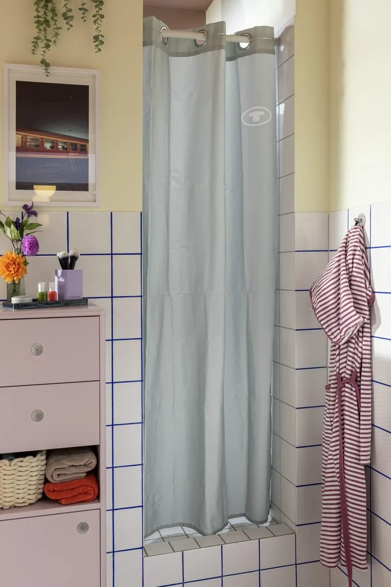 TOM TAILOR Duschvorhang, waschbarer Vorhang für Dusche und Badewanne, schimmelresistent und wasserab