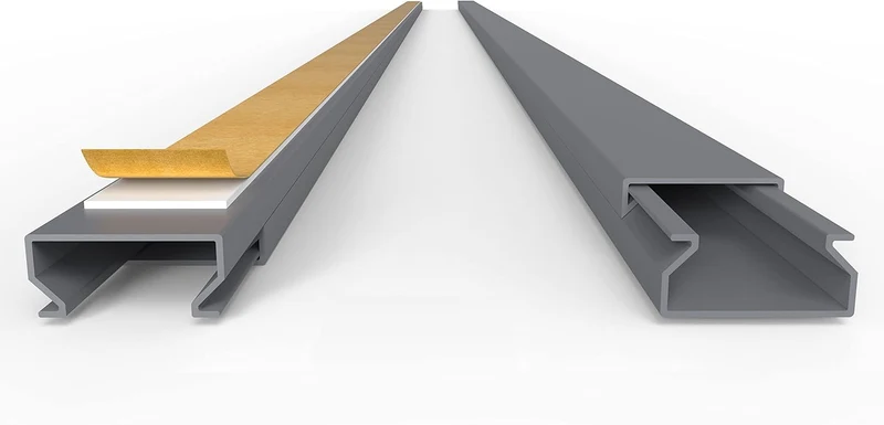 Kabelkanal Selbstklebend Pro mit Schaumklebeband, Kabelschacht 20m 20x10mm - 20x1m, Gray - Grau 20m
