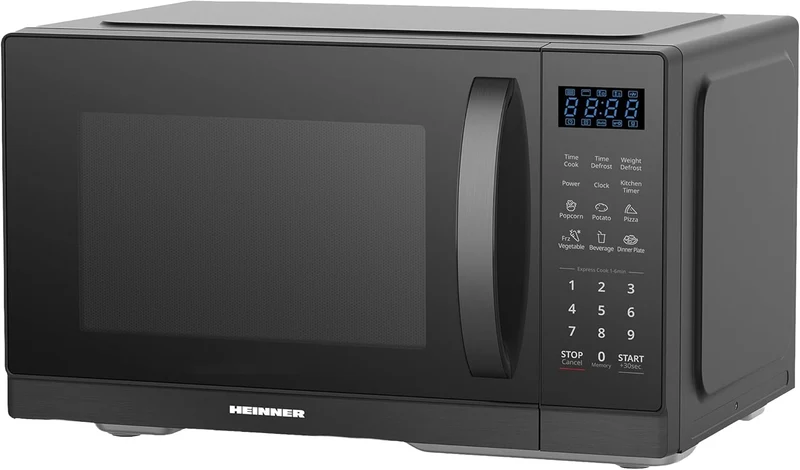 HMW-MD25DBK Mechanischer Mikrowellenherd, 25 l, 800 W Aufsatz-Mikrowelle mit 5 Leistungsstufen, Time