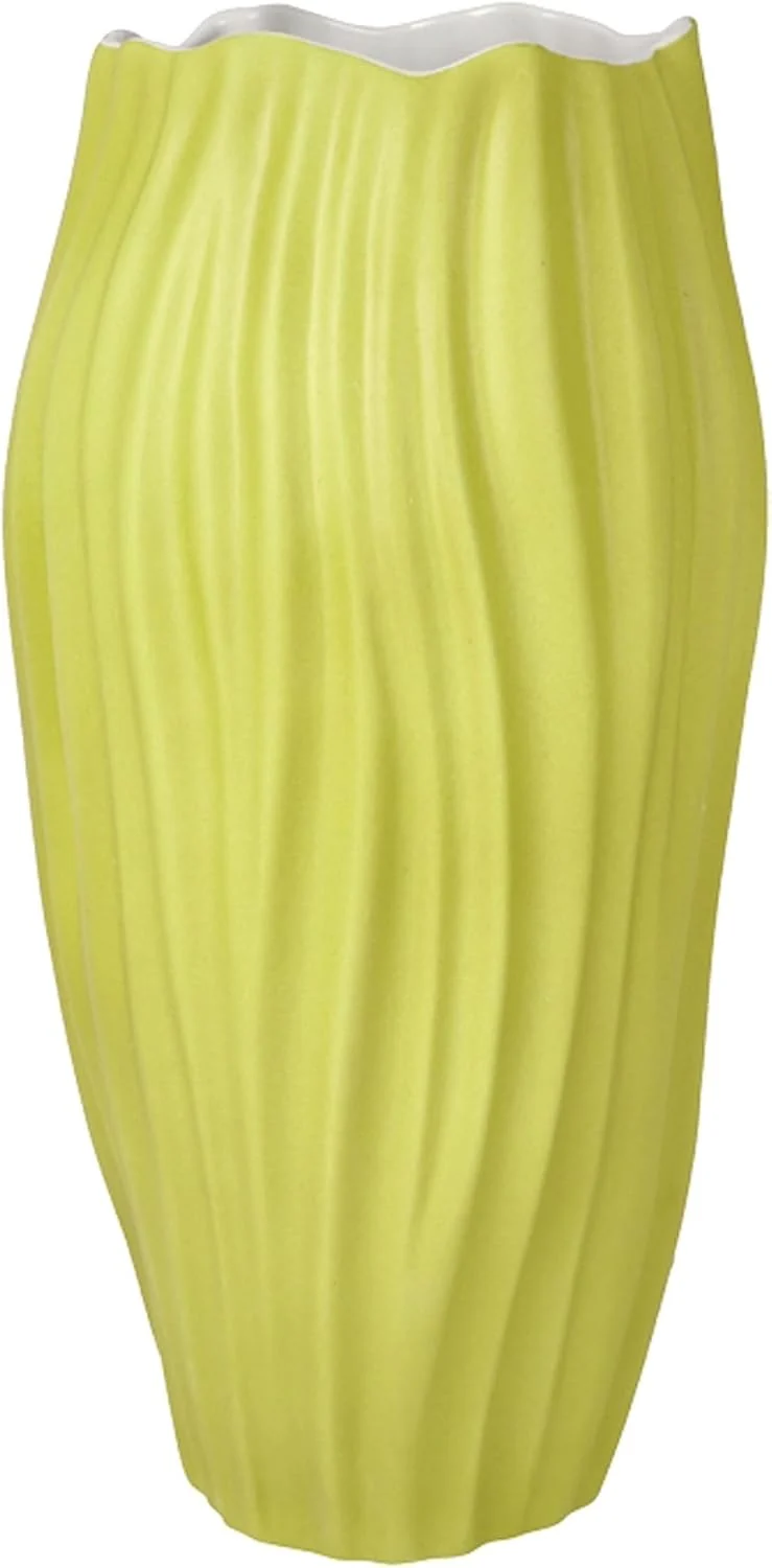 Goebel Vase Spirulina Colori in der Farbe Hellgrün, aus Biskuit-Porzellan hergestellt, Masse: 15,5 x