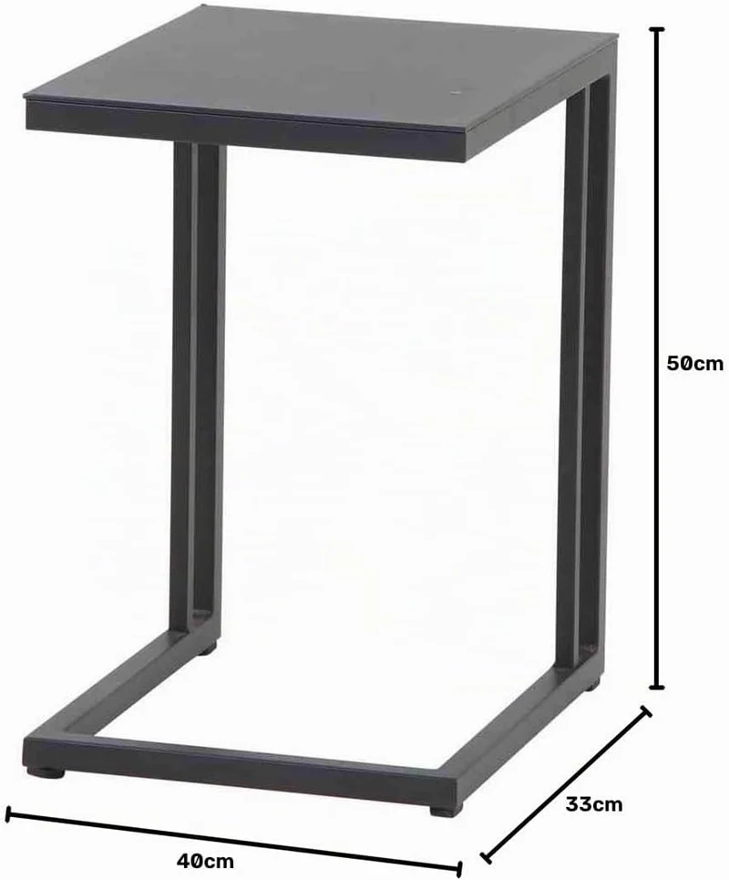 Siena Garden Ramo Beistelltisch, Braun, 33,5x40x50 cm