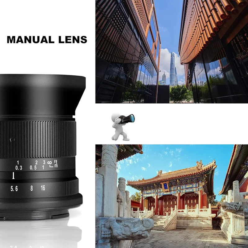 7artisans 12 mm F2.8 Mark Ⅱ Ultra-Weitwinkel APS-C Manueller Fokus Prime Objektiv kompatibel für Can