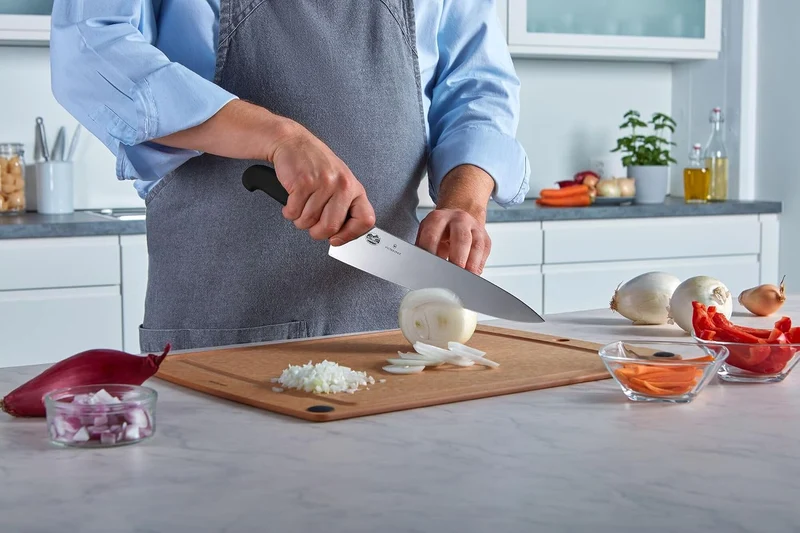 Victorinox Fibrox Tranchiermesser, 22cm, Rutschfest, Ergonomisch, Edelstahl, rostfrei, spülmaschinen
